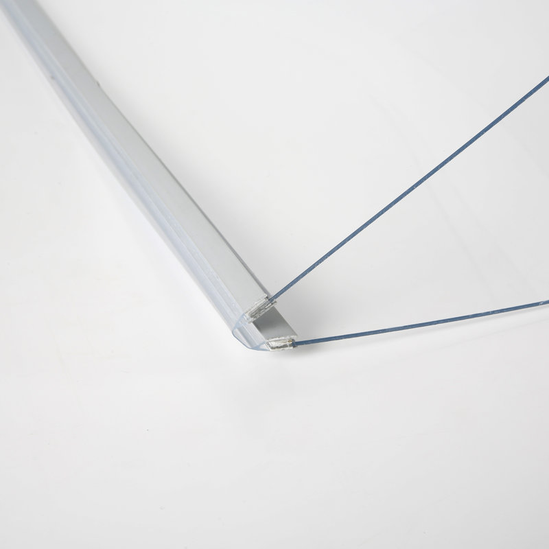 Clear PET Foldable Tabletop Sneeze Guard with Rounded Edges