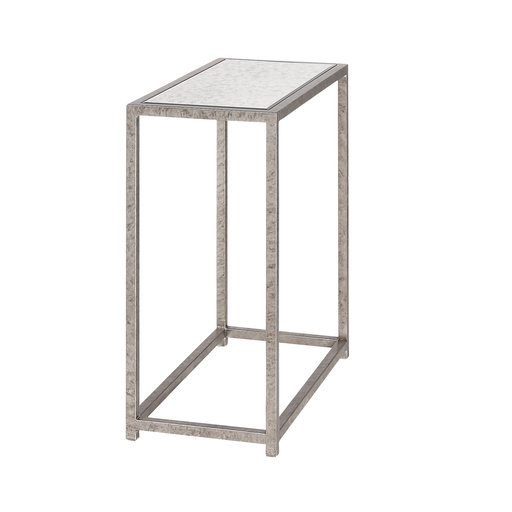Paris Solid Wood End Table, Silver