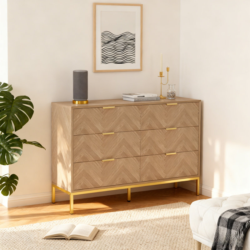 Commode double 6 tiroirs Pricillia