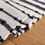 Tapis noir / ivoire en coton tissé à plat Martigue-398962431