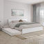 Lit plateforme en bois massif avec lit gigogne Lamecia-786355754-786355752
