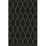 Gates Wool Geometric Area Rug in Black/ Light Gray