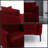 Mid-Century Modern Velvet Accent Chair in Wine Red - Stylish Armchair with Pillow for Living Room, Bedroom, or Office-458021390
