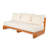Judd Patio Acacia Wood 3-Seater Sofa With Cushions-114360357-125307754