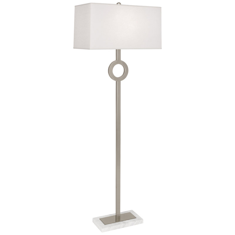 Srkashlteni Collection Floor Lamp - Modern Minimalist Lighting With Marble Base - Elegant Shannon Shade - 150W, Full Range Dimmer, UL Listed