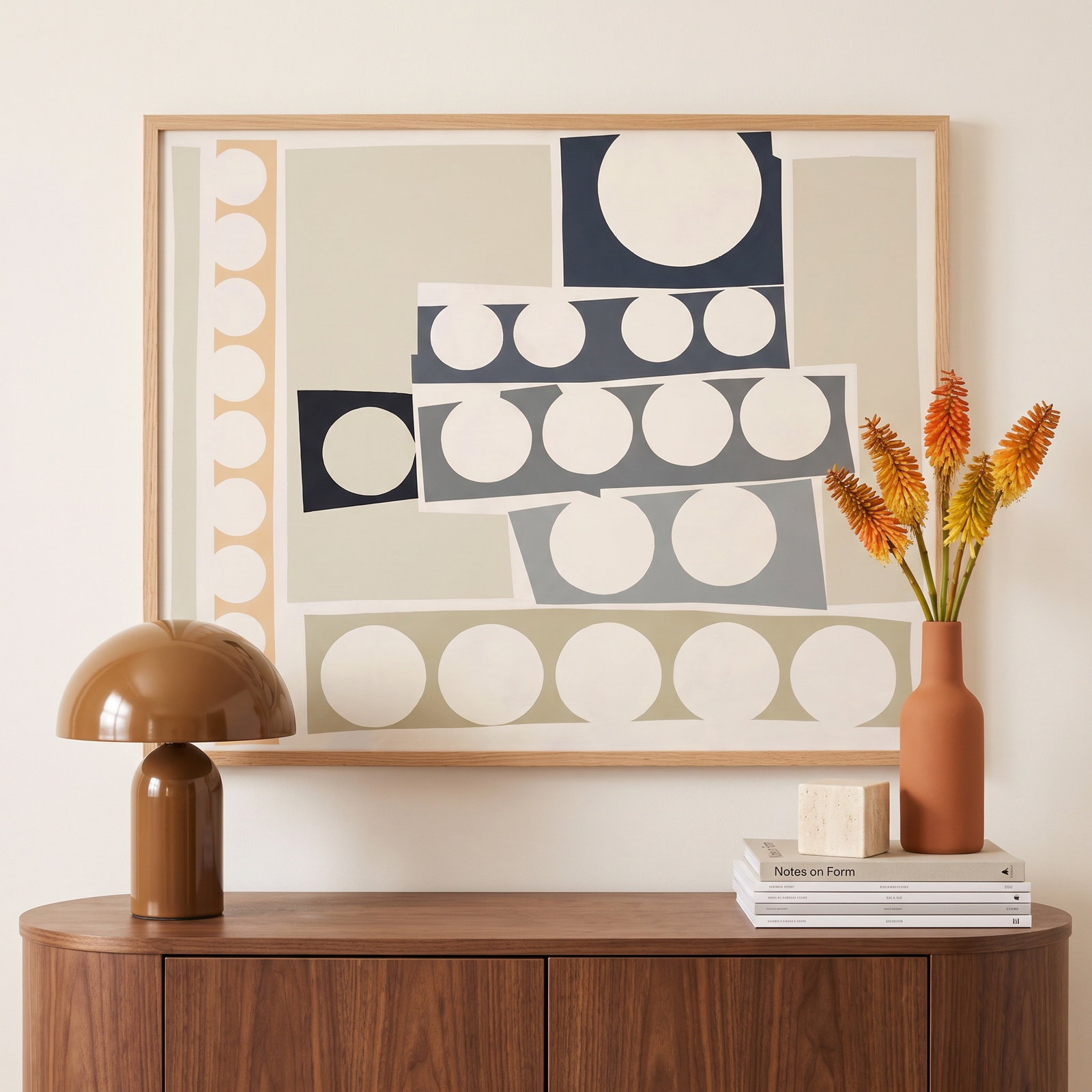 Cosmos 6.0 Print by Lee Lessem, 20" H x 25" W x 1.25" D, Brown Framed