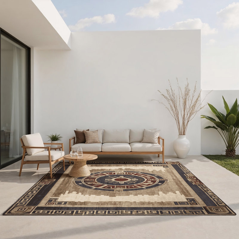 Athena's Grace Indoor And Outdoor Area Rug, Rectangle 4' x 6'