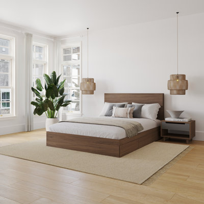 Ensemble de chambre à coucher avec rangement réversible 2 pièces Elnaz