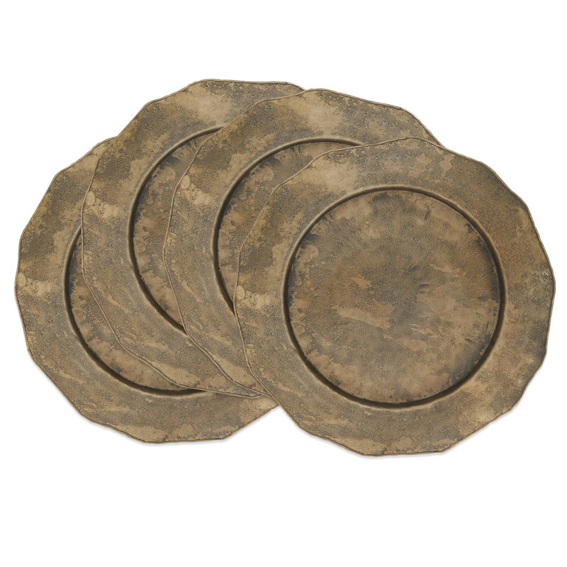 Hicklin 13" W Hammered Charger Plate, Gold