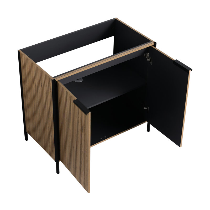 Commode de salle de bain contemporaine de 36 po - Meuble de rangement spacieux et à fermeture en douceur