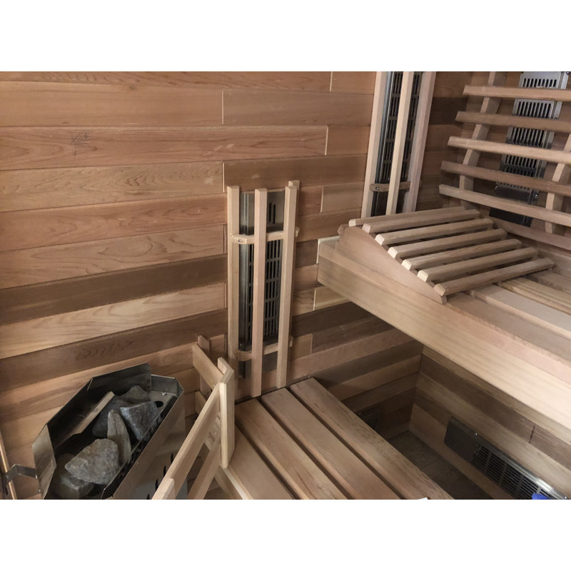 Sauna infrarouge FAR en cèdre infrarouge double compatible avec Infracore, H 84 po x l 72 po x P 48 po