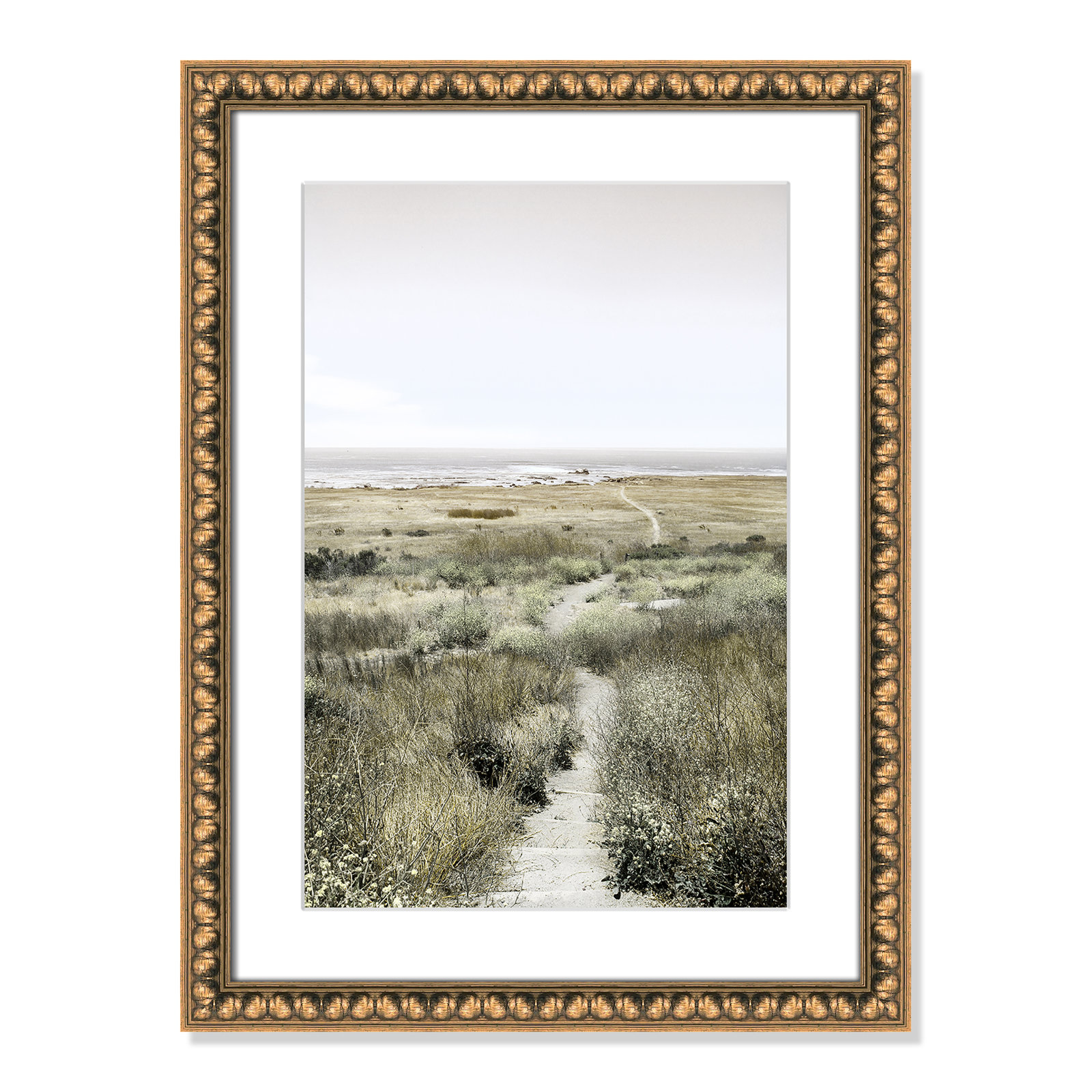 Toscani "Footpath to Paradise" Print, 18 W x 24 H x 1.13 D, Gold Bead