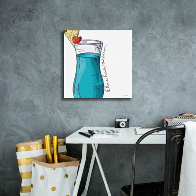  «Blue Hawaiian» par Susan Ball, art mural sur toile, 18 po x 18 po