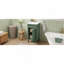 Meuble-lavabo de 40 cm (16 po) avec lavabo en céramique, meuble-lavabo simple autoportant avec porte à fermeture amortie, tablette réglable, style français, pieds robustes