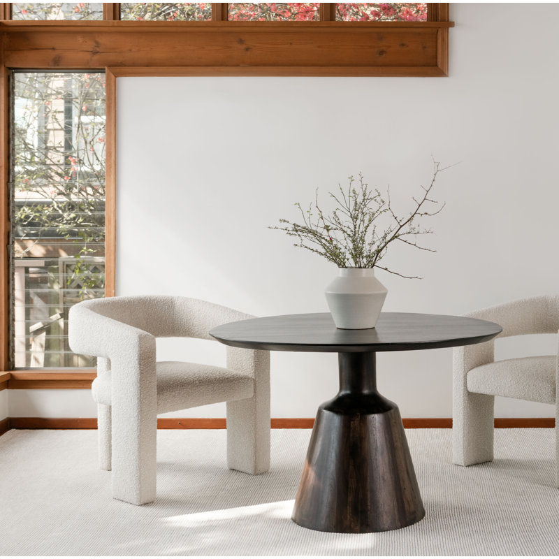 Elo Barrel Chair, White Boucle