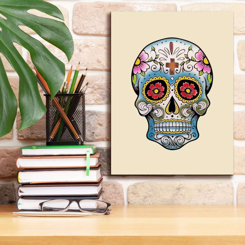 Art mural sur toile Trinx «White Skull» par Mark Ashkenazi, H 16 po x l 12 po x P 0,75 po