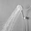 Robinet de douche à jet simple avec pomme de douche 3 jets 2,5 gallons par minute avec haute pression en chrome poli (valve incluse)