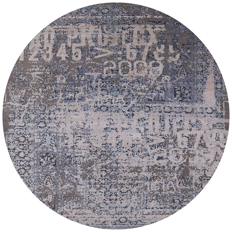 Tapis gris / beige Ivy Hill, Rond 4 pi