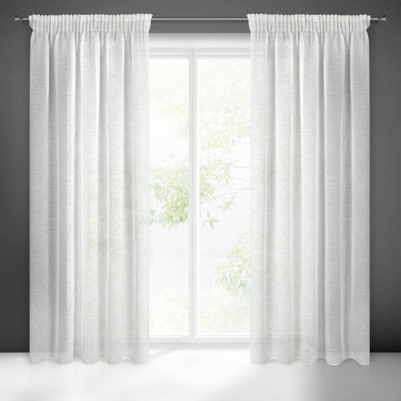Jiya Semi Sheer Curtains Single Panel