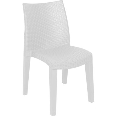 Emanuele Outdoor Chair For Dining Table, Garden Seat, Rattan Effect Outdoor Armchair, 48X55H86 Cm