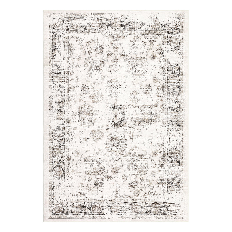 Rectangle Abstract Area Rug, Beige, Rectangle 120 x 170 cm