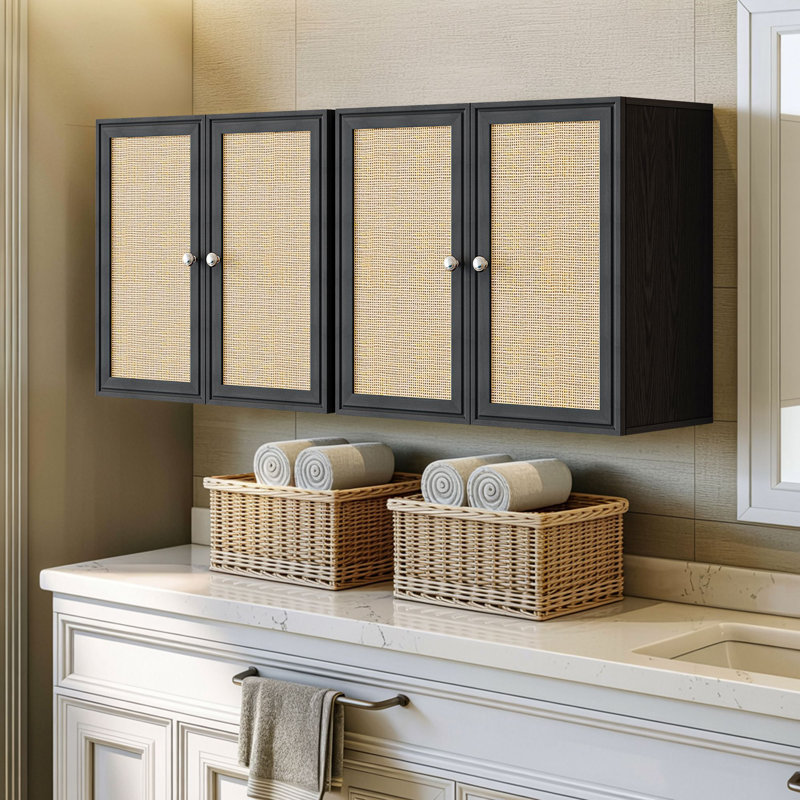Armoire murale pour lessive 48 ", Noir