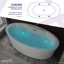 Baignoire à air autoportante 70 po x 33 po series acrylique Jarvis