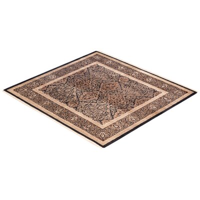 Tylo Mogul One-of-a-Kind Hand-Knotted Black/Brown Area Rug 3'10"" x 4'2 -  Isabelline, 4A7574A9160D4F0CA6CA6AEA5C893C9B
