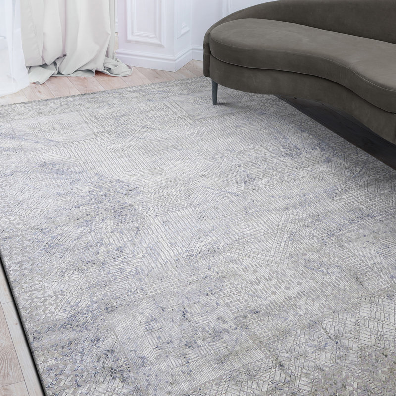 Wool Geometric Area Rug, Rectangle 10' x 14'