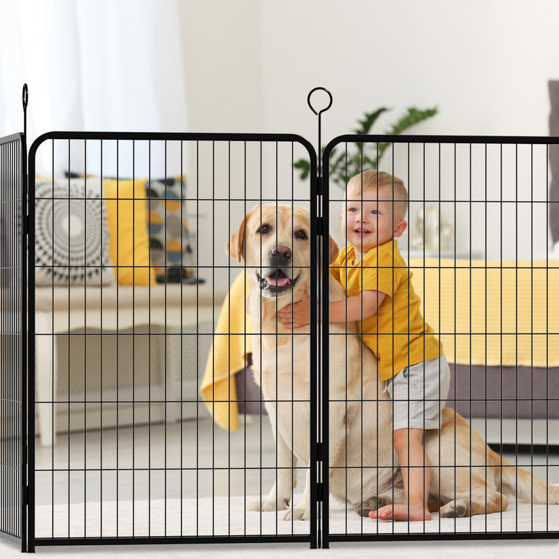 Barrière pour chien 40 po, Noir