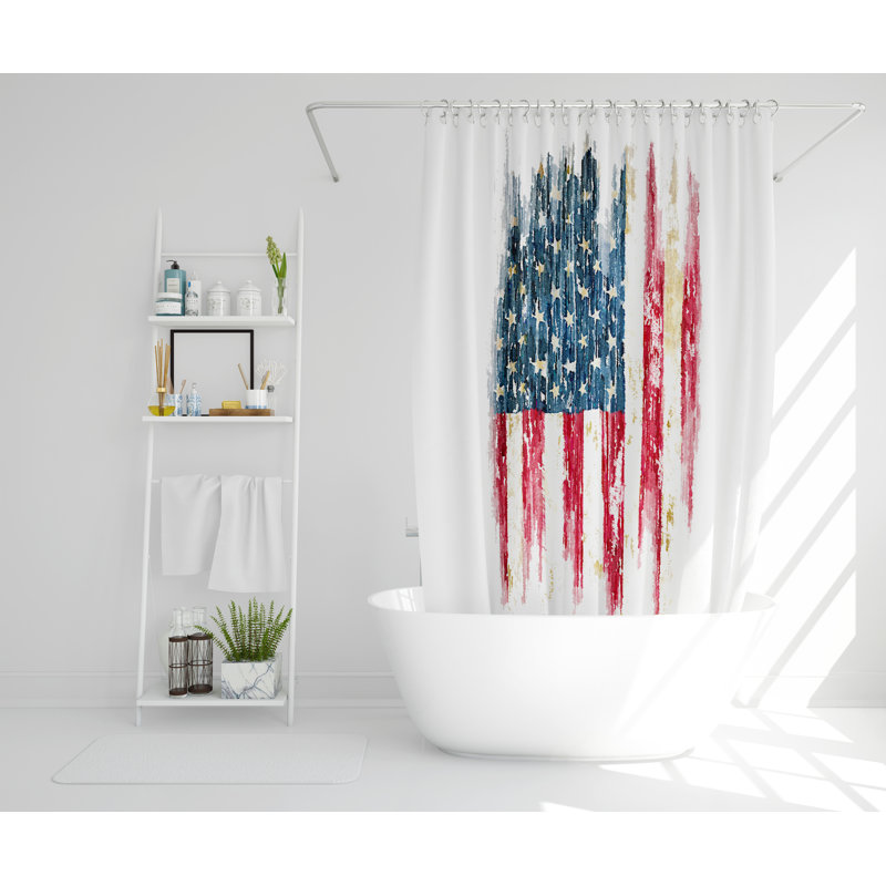 Frisbee Polyester Shower Curtain, 177cm H x 177cm W