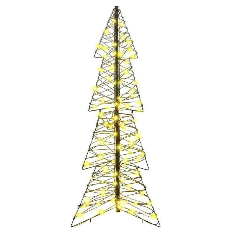 vidaXL Christmas Tree with 240 LEDs Acrylic, 120cm H x 63cm W x 23cm D, Warm White/Black
