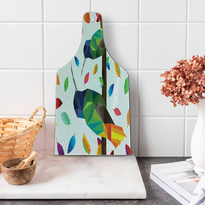 Multicolore planche à découper en verre trempé Ambesonne