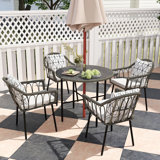 Round 5 - Piece 4 - Person 90Cm L Outdoor Table Set