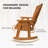 Wooden Rocking Chair with Comfortable Backrest Inclination