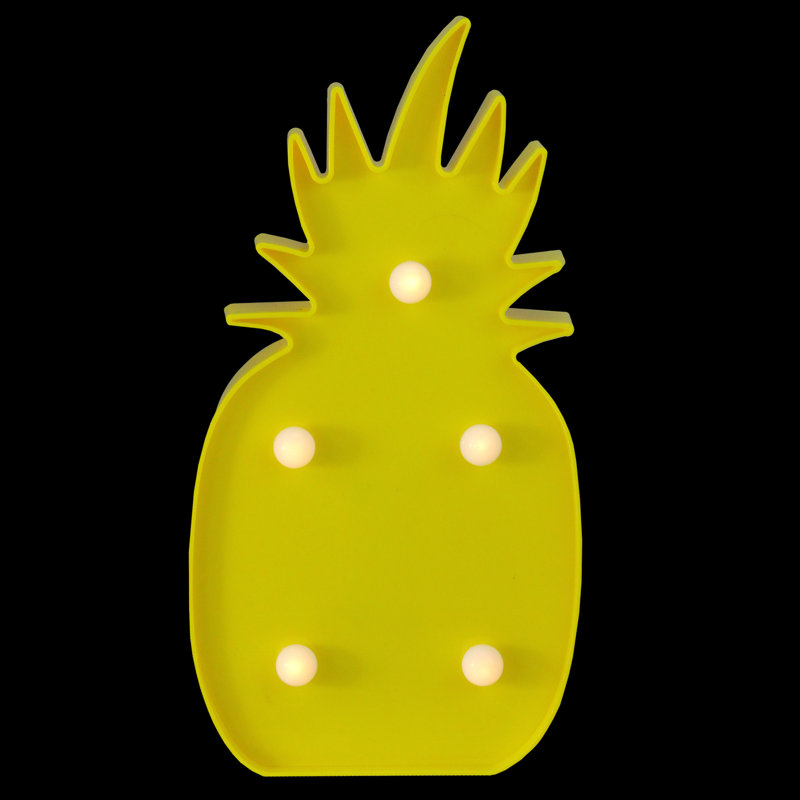 Enseigne murale jaune 9,75 "ananas