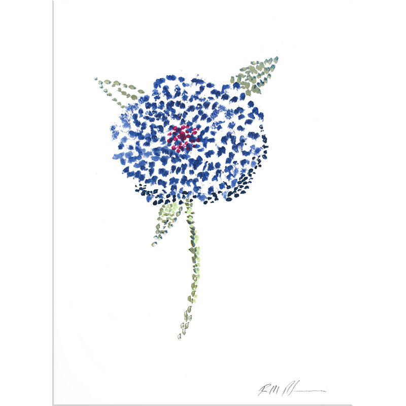 «Fingerprint Flower» par Robert Robinson - peinture sur toile tendue