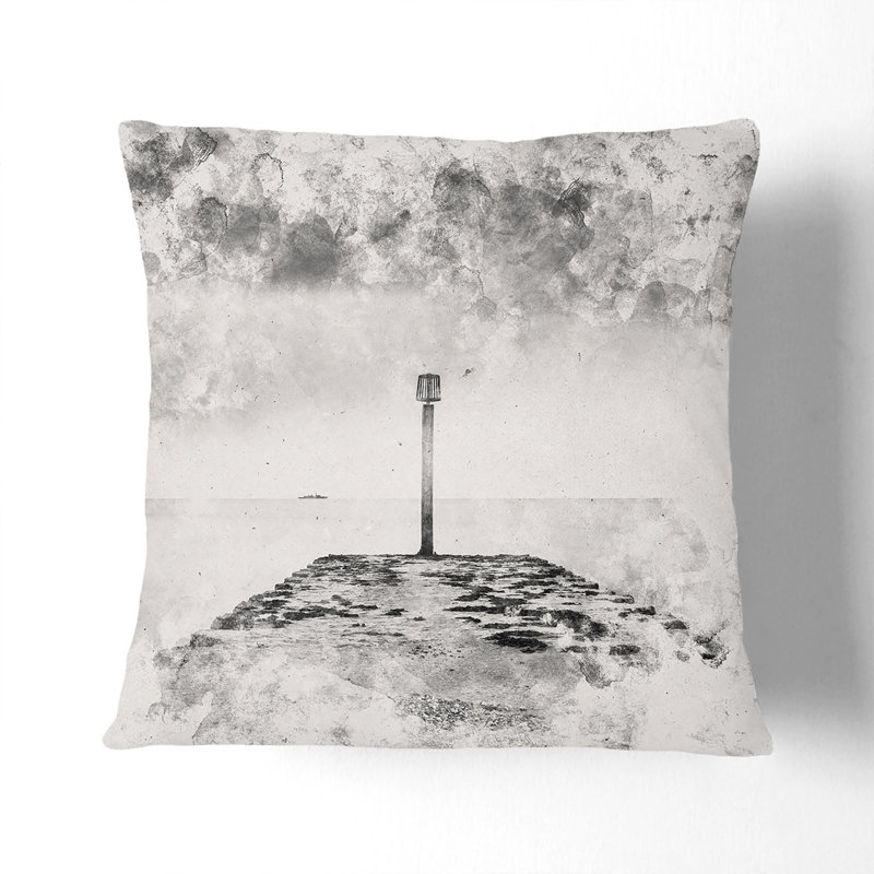 Sea View from Weymouth Dorset Cushion with Filling, 55cm H x 55cm W x 20cm D