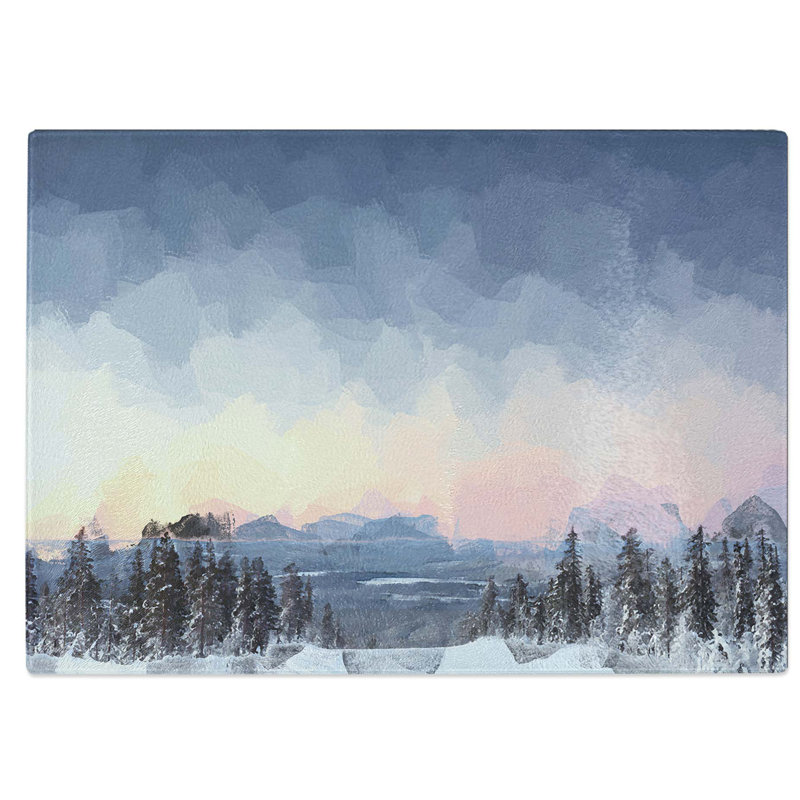 Tempered Glass Sunrise in Finland Chopping Board, 39 cm W x 28.5 cm L