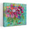 Pivoines roses contemporaines avec art floral bleu