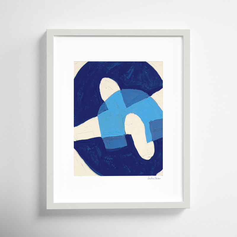 Indigo Ensemble 2 by Andrea Stokes, 30" H x 24" W, White Framed