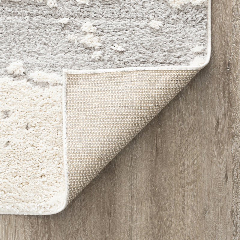 Romanda Contemporary Abstract Indoor Shag Area Rug, Rectangle 5' x 7'