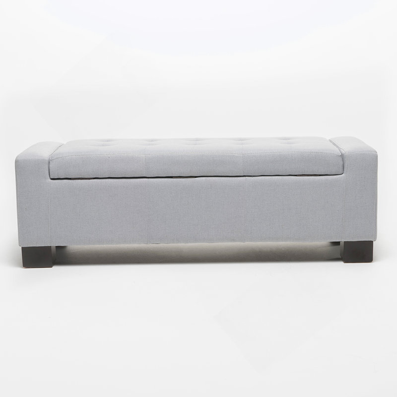 Repose-pieds One More Guernsey, banc d'entrée multifonctionnel, banc de chambre, Gris clair