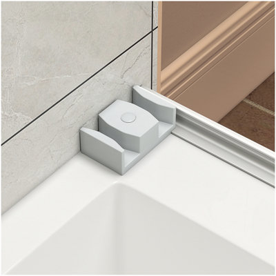 55"-60" W x 60" H Brushed Nickel Reversible Installation Double Bypass Sliding Shower Door Easy Installation Frameless Bathtub,5/16"(8MM) Tempered Glass With Nano Explosion-proof Film