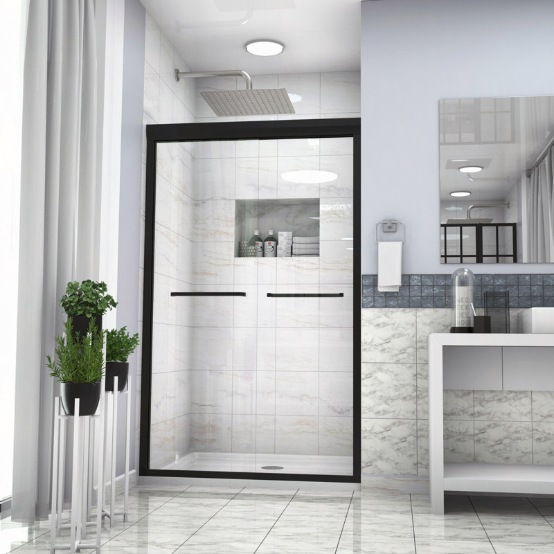 Cabine de douche coulissante double H 48 po x l 48 po x 5/16 po (8 mm)