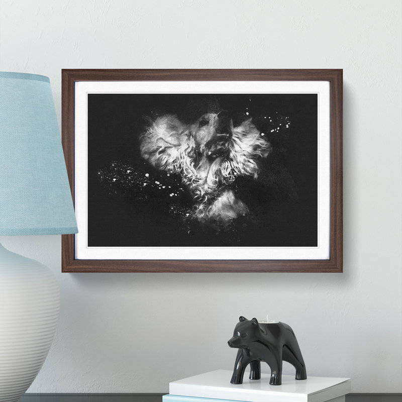 Cocker Spaniel - Framed Print, Walnut Framed, 24cm H x 33cm W x 2cm D