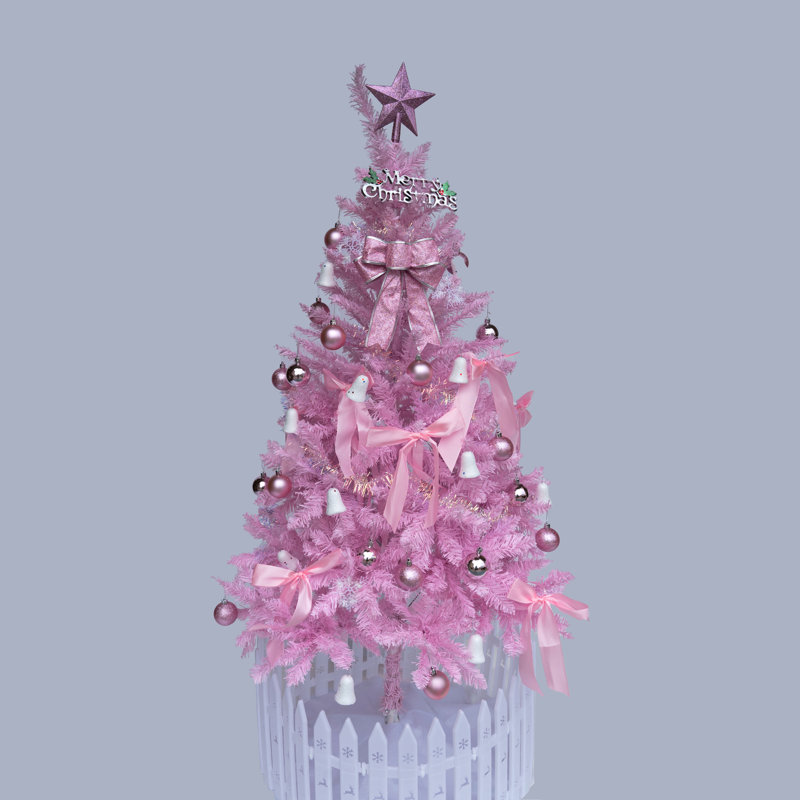 Décoration de Noël arbre de Noël rose, 5'
