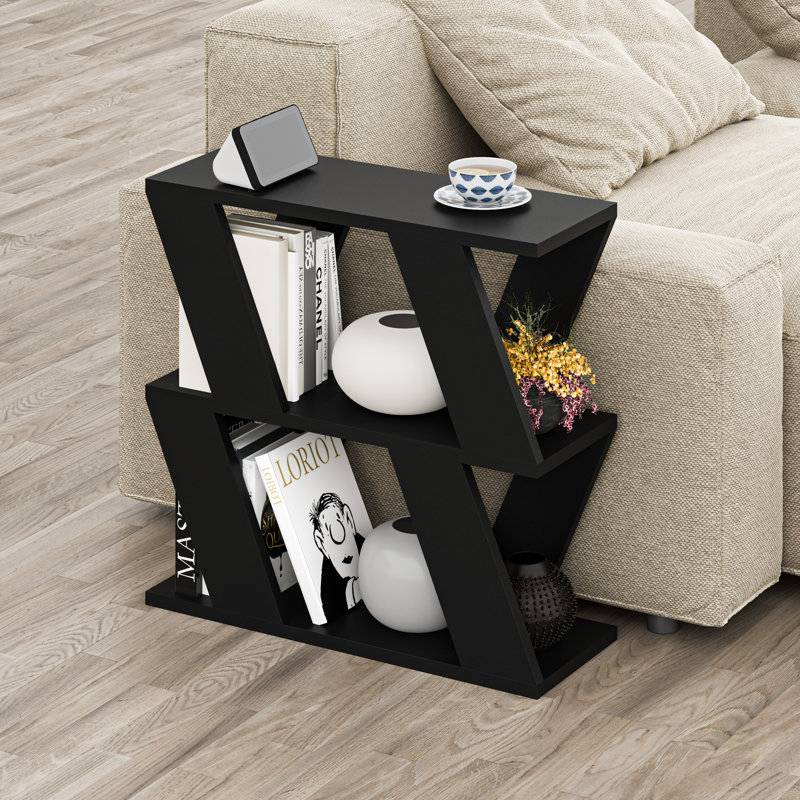 Adriana Side Table Modern Compact Design for Living Room & Bedroom, Black