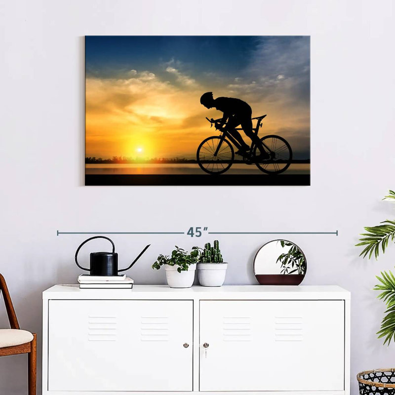 Silhouette de vélo Sireci, H 24 po x l 36 po