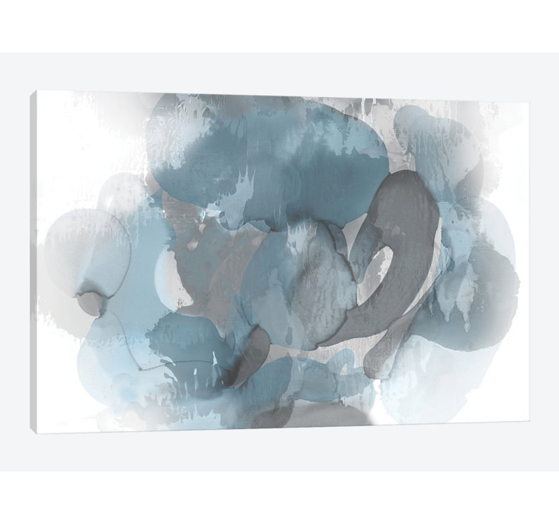 " Aqua Flow II " by Kristina Jett, 12" H x 18" W x 1.5" D, Wrapped Canvas